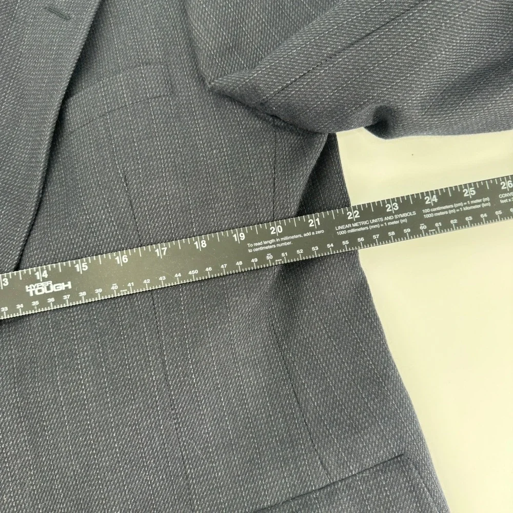 Christian Dior Monsieur Wool‎ Blazer Jacket Men's Dark Blue Button Front Classic